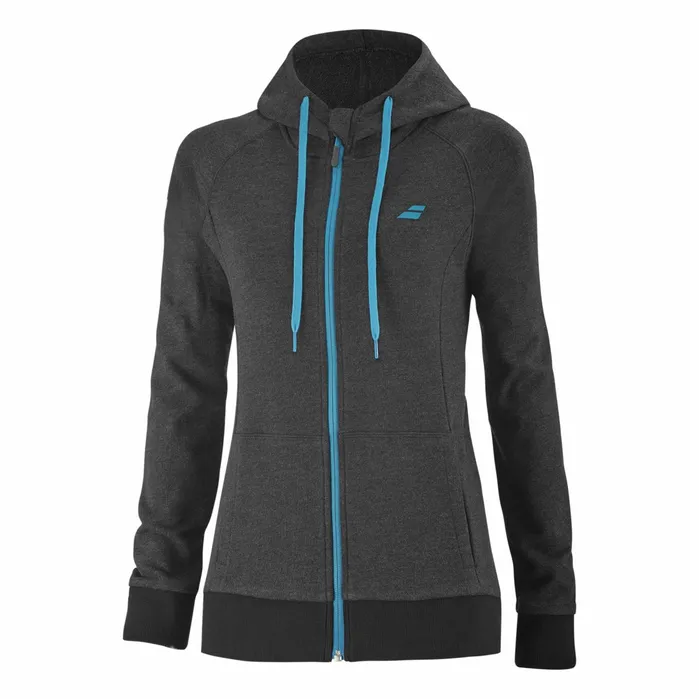 Women Tops Babolat Exercise Hood Jacket Women Heather Black