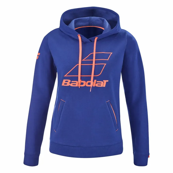 Women Tops Babolat Exercise Hood Sweat Dark Blue