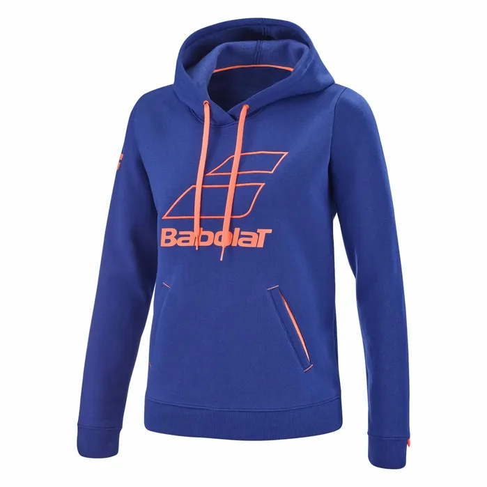 Women Tops Babolat Exercise Hood Sweat Dark Blue