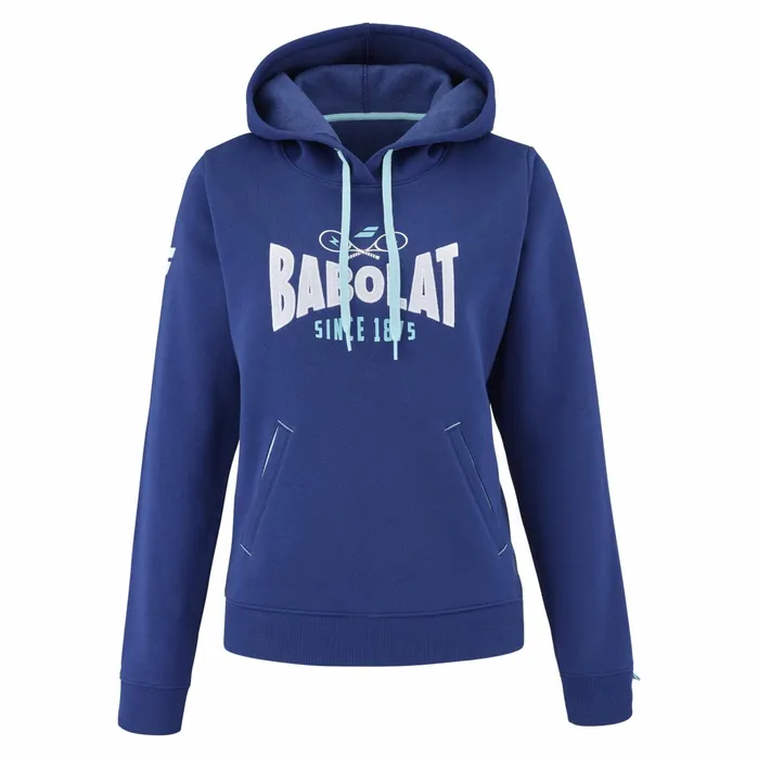 Women Tops Babolat Exercise Hood Sweat Women Blue
