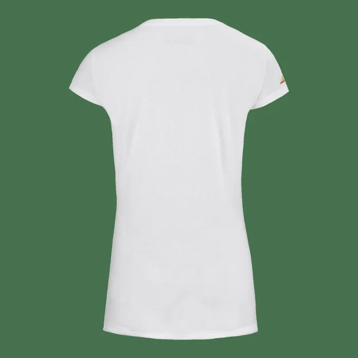 Women Tops Babolat Exercise Message Tee White