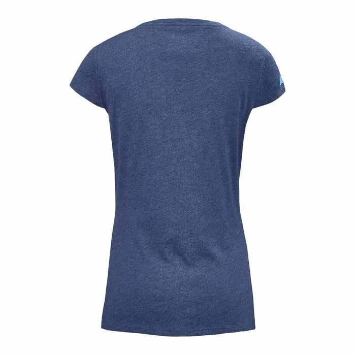 Women Tops Babolat Exercise Strippes Tee Heather Blue