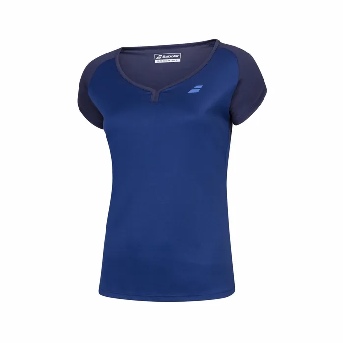 Women Tops Babolat Play Cap Sleeve Top Dark Blue Women Tops Babolat Play Cap Sleeve Top Dark Blue