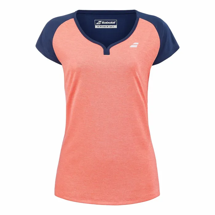 Women Tops Babolat Play Cap Sleeve Top Orangedark Blue
