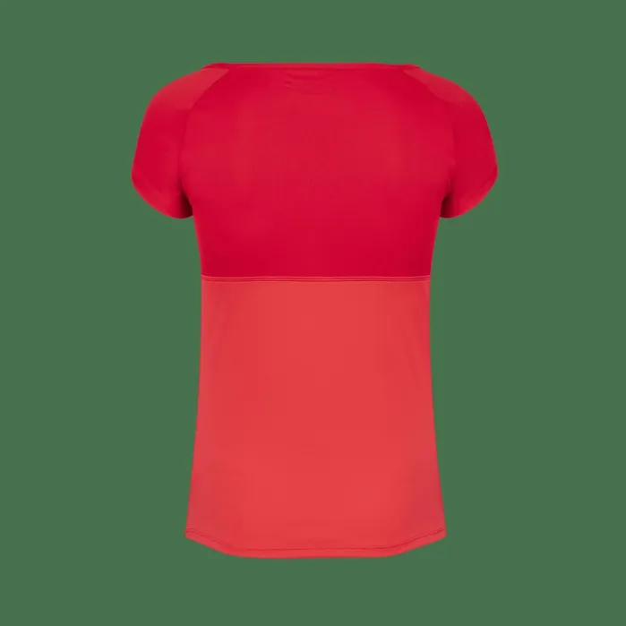 Women Tops Babolat Play Cap Sleeve Top Red Women Tops Babolat Play Cap Sleeve Top Red