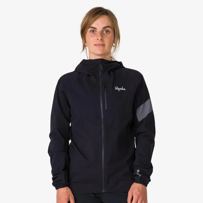 Women Trail GORETEX Infinium Jacket Blacklight Greydeep Bluelight Grey Rapha Jackets and Vests