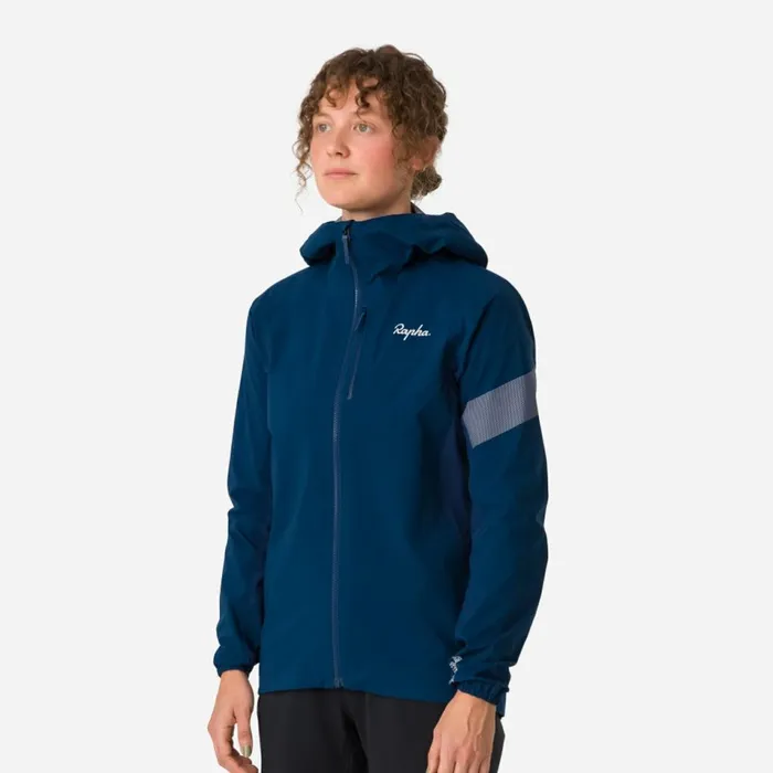 Women Trail GORETEX Infinium Jacket Blacklight Greydeep Bluelight Grey Rapha Jackets and Vests