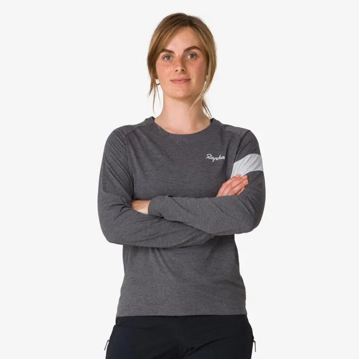 Women Trail Long Sleeve Technical Tshirt Kentucky Blue Arctic Icegreylight Greysilveroffwhitepistachioblack Rapha Hoodies TShirts and Tops