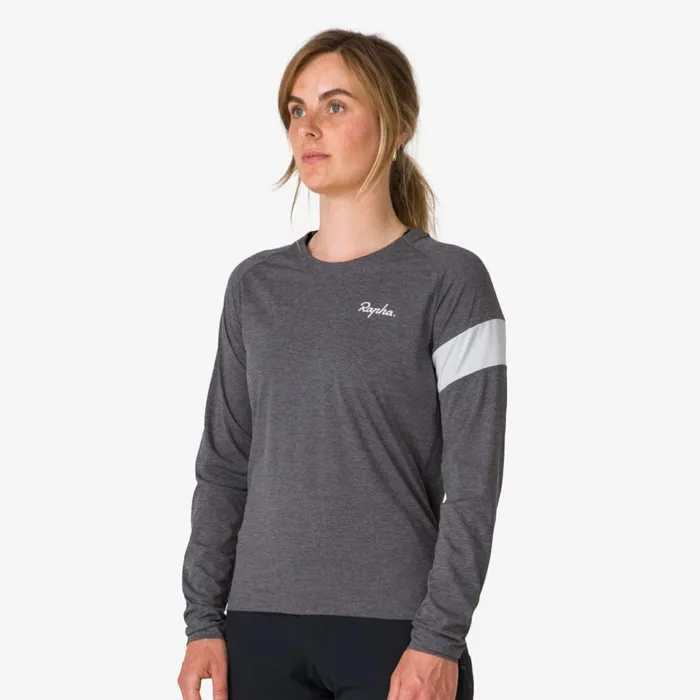 Women Trail Long Sleeve Technical Tshirt Kentucky Blue Arctic Icegreylight Greysilveroffwhitepistachioblack Rapha Hoodies TShirts and Tops