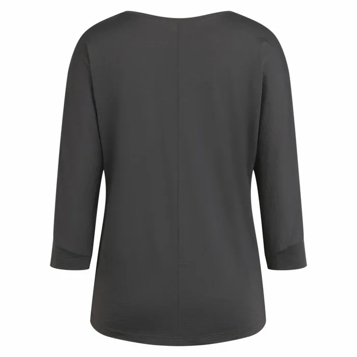 Women Trail Merino 34 Sleeve Top Dark Greyblack Rapha Archive