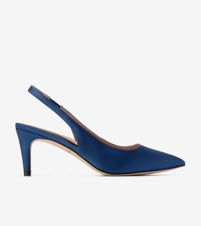 Women Vandam Sling Back Pumps Navy Blue Cole Haan Heels and Pumps
