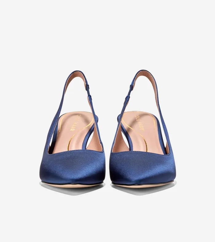 Women Vandam Sling Back Pumps Navy Blue Cole Haan Heels and Pumps