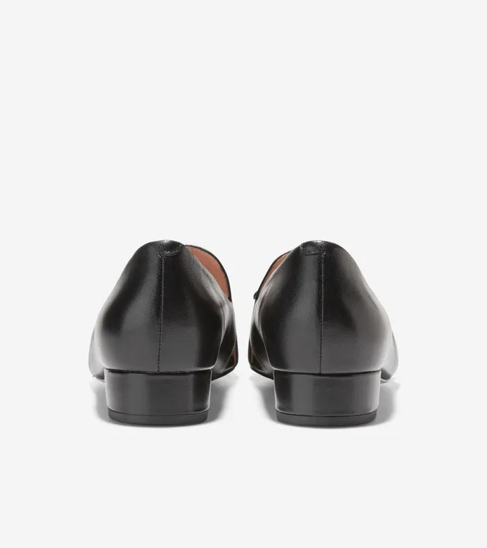 Women Viola Skimmer Flat Black Leather Cole Haan Flats and SlipOns