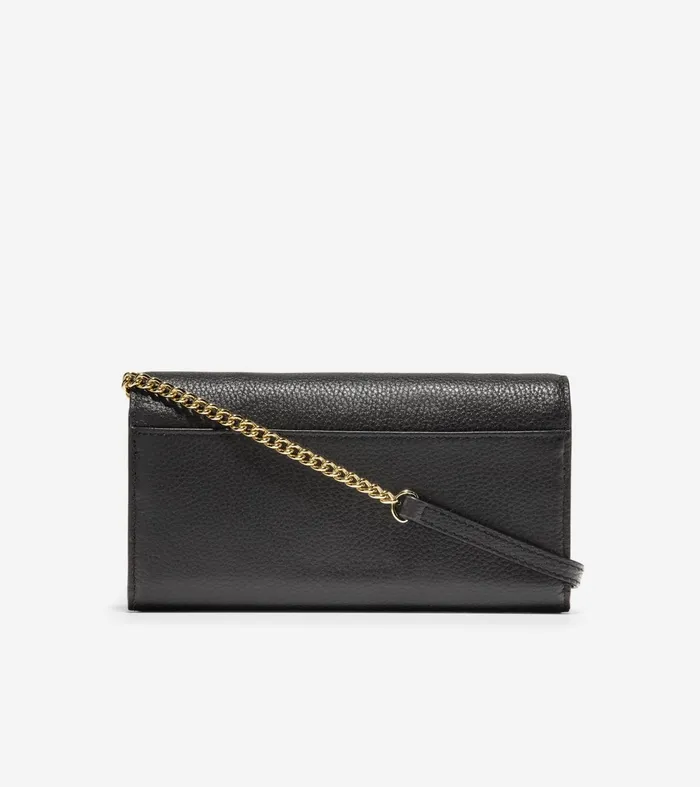 Women Wallet On A Chain Black Cole Haan Wallets and Wristlets