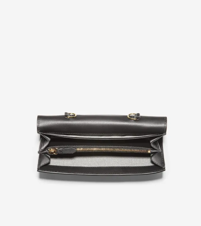 Women Wallet On A Chain Black Cole Haan Wallets and Wristlets