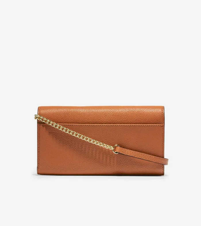 Women Wallet On A Chain British Tan Cole Haan Wallets and Wristlets
