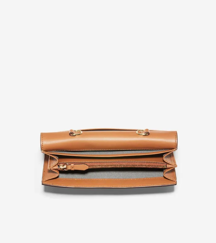 Women Wallet On A Chain British Tan Cole Haan Wallets and Wristlets