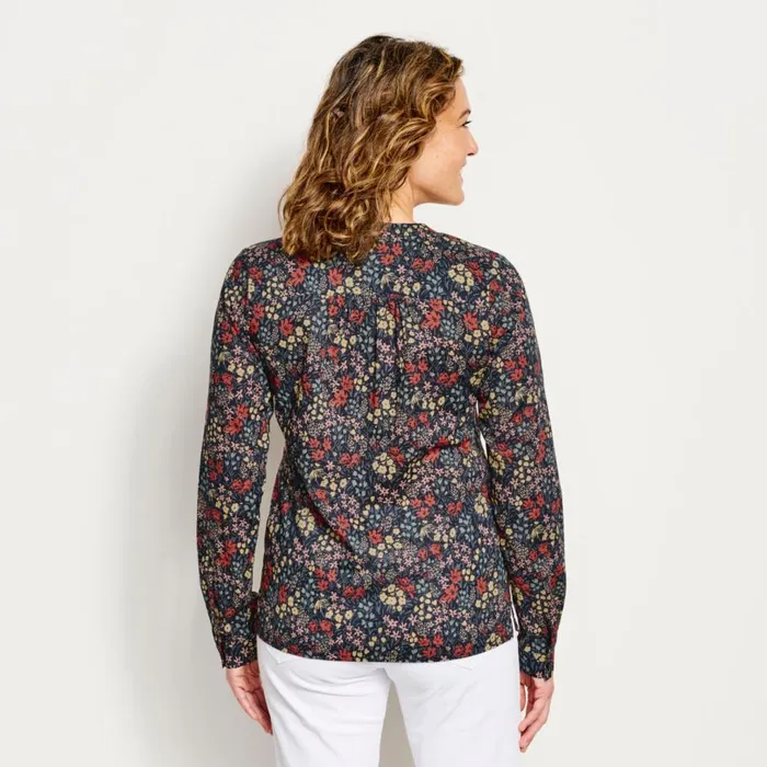 Women Wander LongSleeved Printed Shirt Carbon Artist Floral Orvis Shirts