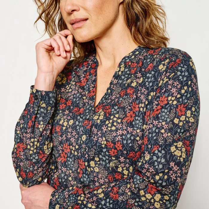 Women Wander LongSleeved Printed Shirt Carbon Artist Floral Orvis Shirts