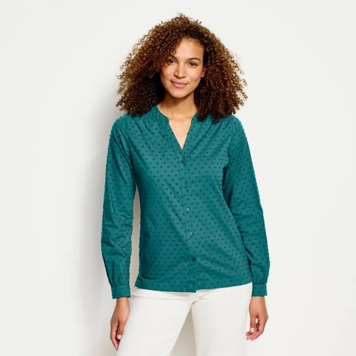 Women Wander LongSleeved Textured Shirt Oceana Orvis Shirts