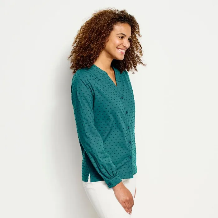 Women Wander LongSleeved Textured Shirt Oceana Orvis Shirts