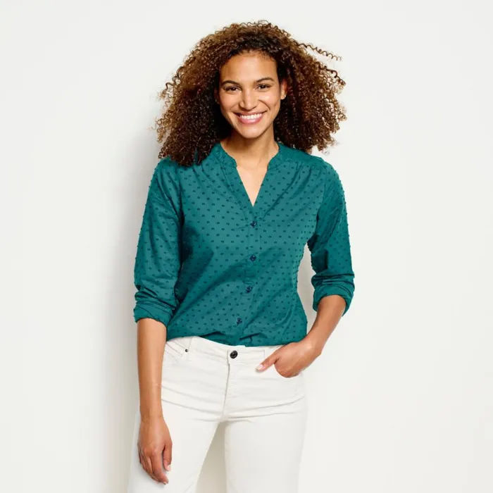 Women Wander LongSleeved Textured Shirt Oceana Orvis Shirts