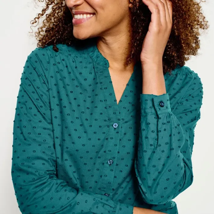 Women Wander LongSleeved Textured Shirt Oceana Orvis Shirts