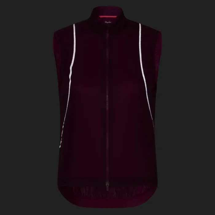 Women Wind Gilet Blackgreyarctic Ice Silver Reflectivejewelled Bluejewelled Blueplum Caspia Plum Caspiatantan Rapha Jackets and Vests