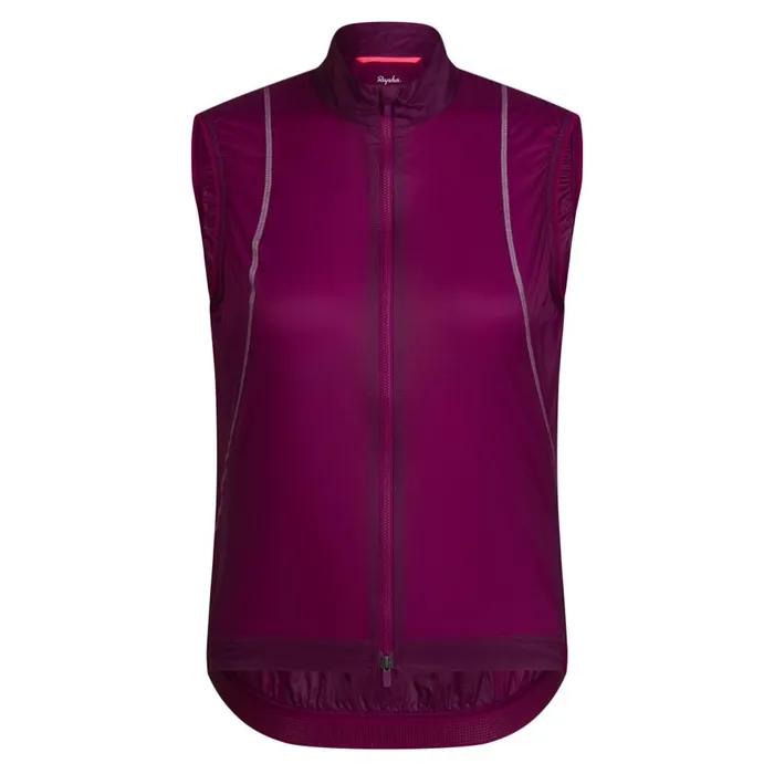 Women Wind Gilet Blackgreyarctic Ice Silver Reflectivejewelled Bluejewelled Blueplum Caspia Plum Caspiatantan Rapha Jackets and Vests