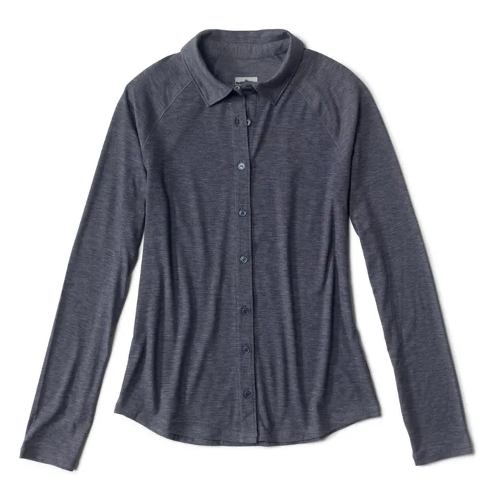 Women Women039s DriCasttrade LongSleeved ButtonFront True Navy Orvis Shirts