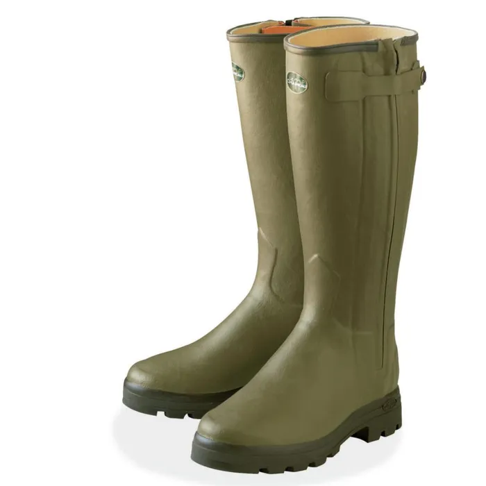 Women Womenrsquos Le Chameau Chasseur LeatherLined Boots Olive Orvis Boots
