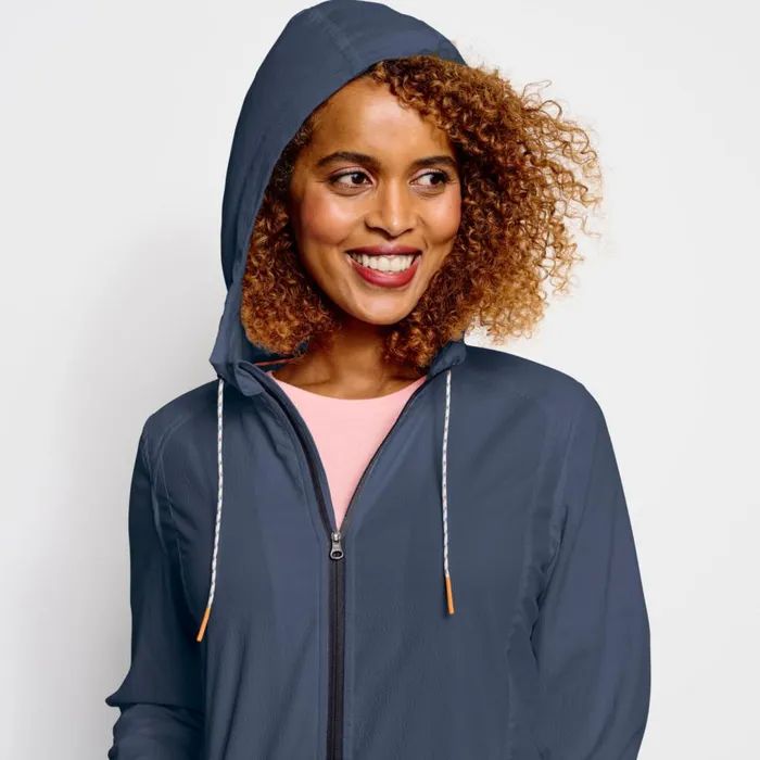 Women Womenrsquos Open Air Caster Hooded ZipUp Jacket Carbon Orvis Shirts