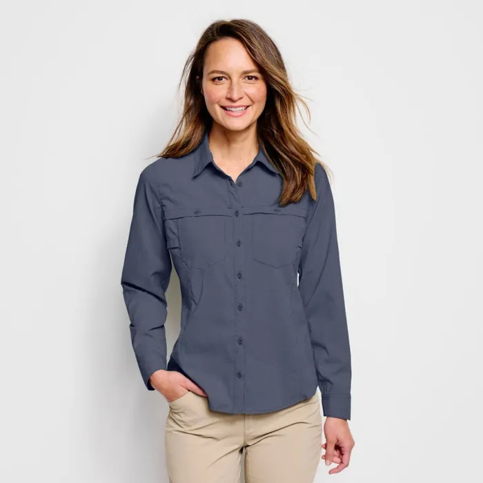 Women Womenrsquos Open Air Caster LongSleeved Shirt Carbon Orvis Shirts