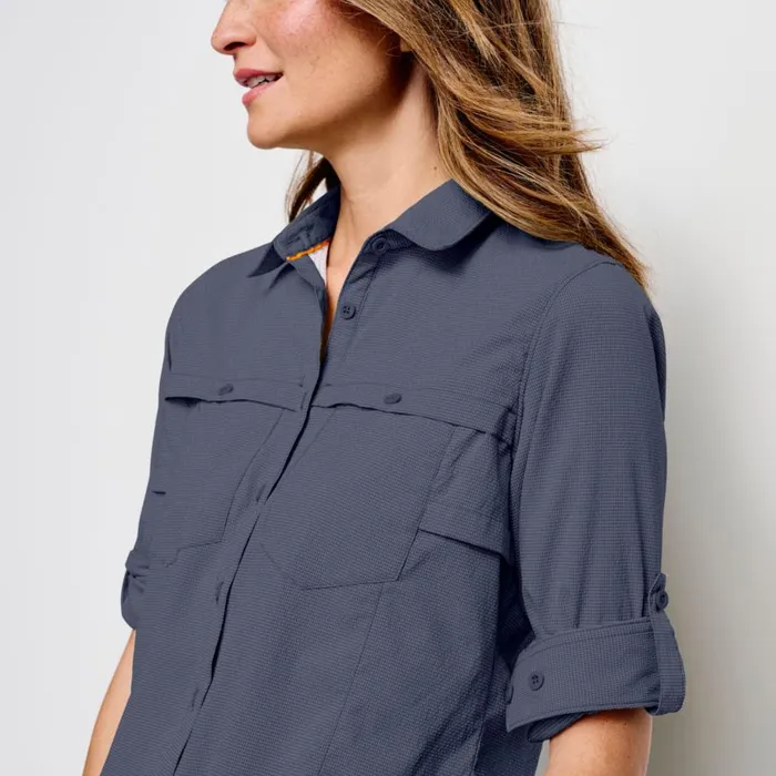 Women Womenrsquos Open Air Caster LongSleeved Shirt Carbon Orvis Shirts