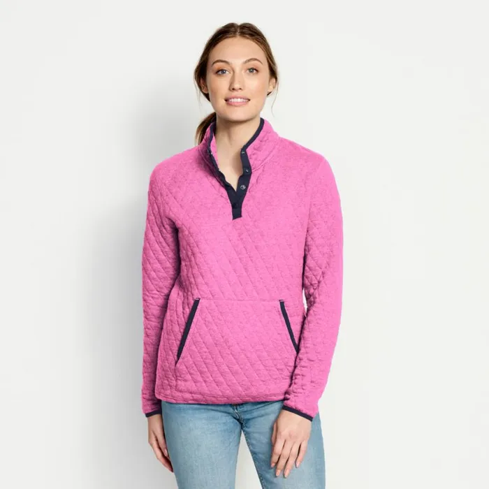 Women Womenrsquos Outdoor Quilted Snap Sweatshirt Punch Orvis Sweatshirts