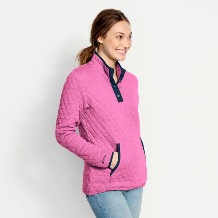 Women Womenrsquos Outdoor Quilted Snap Sweatshirt Punch Orvis Sweatshirts