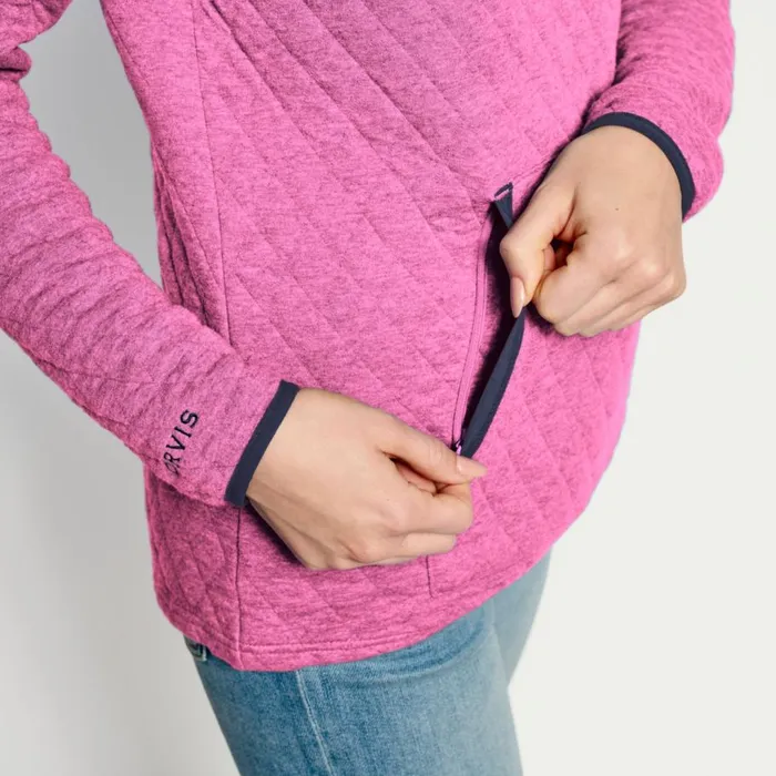 Women Womenrsquos Outdoor Quilted Snap Sweatshirt Punch Orvis Sweatshirts