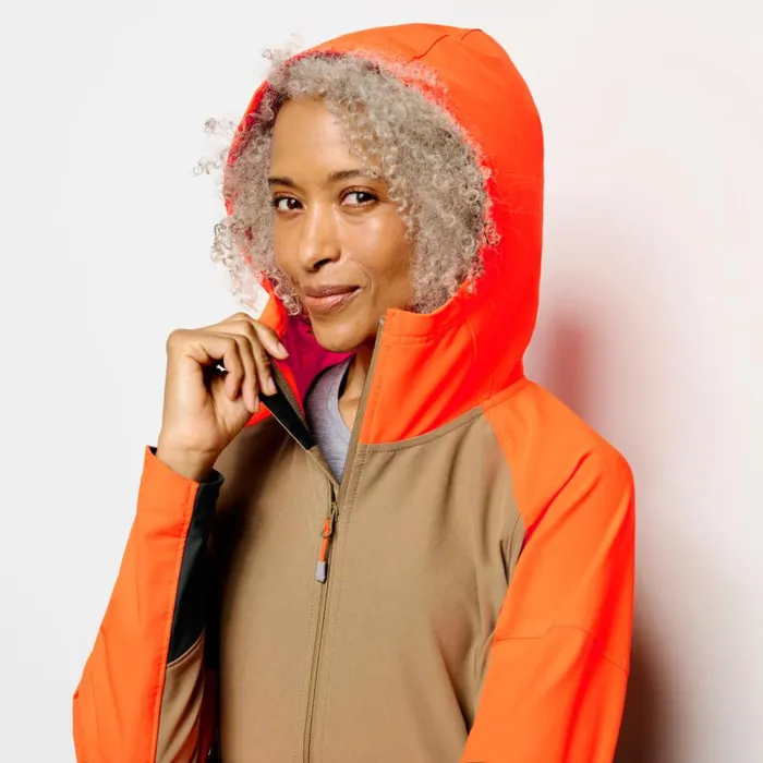 Women Womenrsquos PRO LT Softshell Hoodie Blaze Orange Orvis Jackets