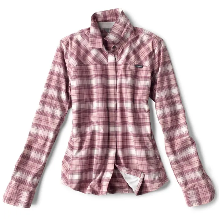 Women Womenrsquos PRO Stretch LongSleeved Shirt Lilac Plaid Orvis Shirts