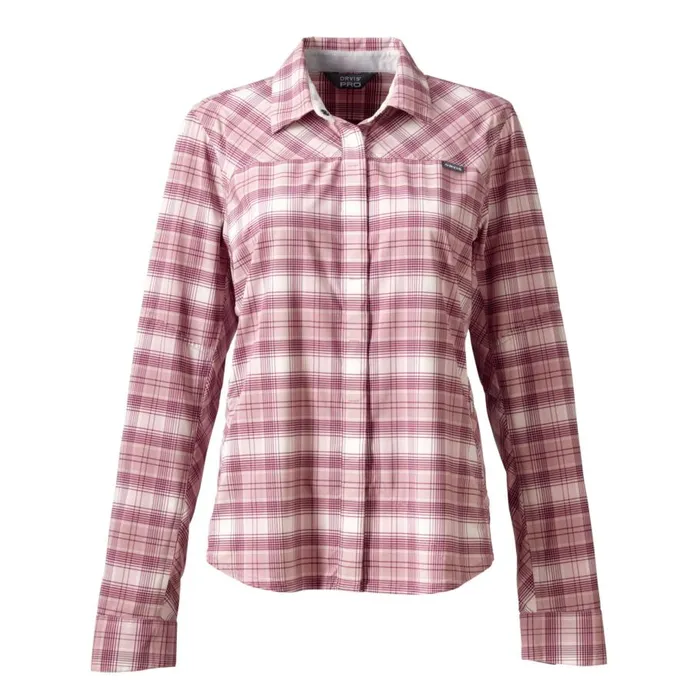 Women Womenrsquos PRO Stretch LongSleeved Shirt Lilac Plaid Orvis Shirts