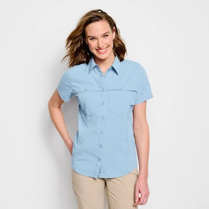 Women Womenrsquos ShortSleeved Open Air Caster Cloud Blue Orvis Shirts