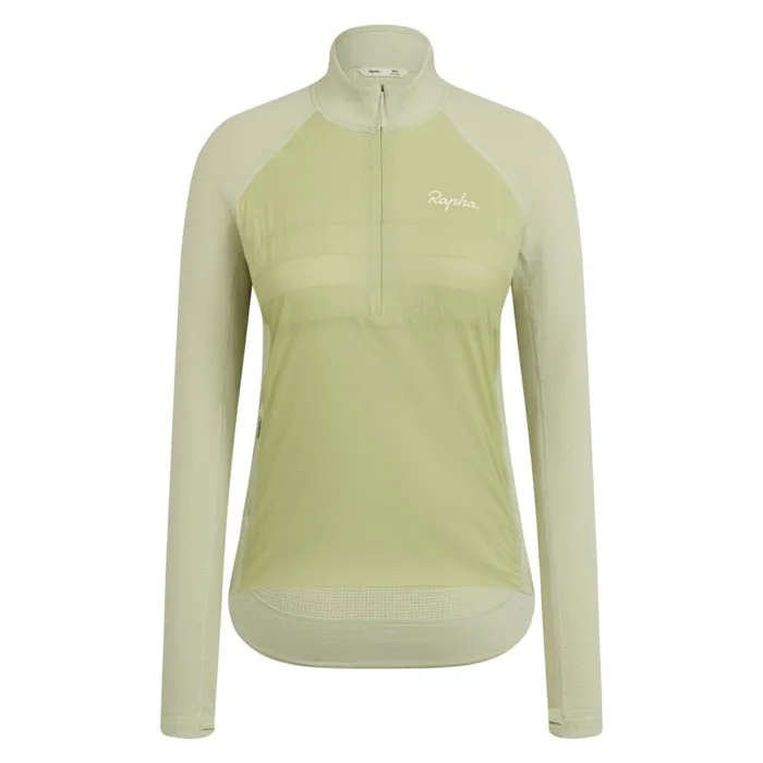 Women Womens Explore Zip Neck Pullover Graystone Eclipsedark Greydark Navylint Aloe Washpale Greendark Green Rapha Archive