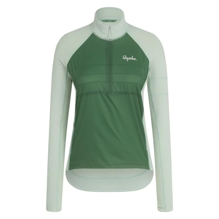 Women Womens Explore Zip Neck Pullover Graystone Eclipsedark Greydark Navylint Aloe Washpale Greendark Green Rapha Archive