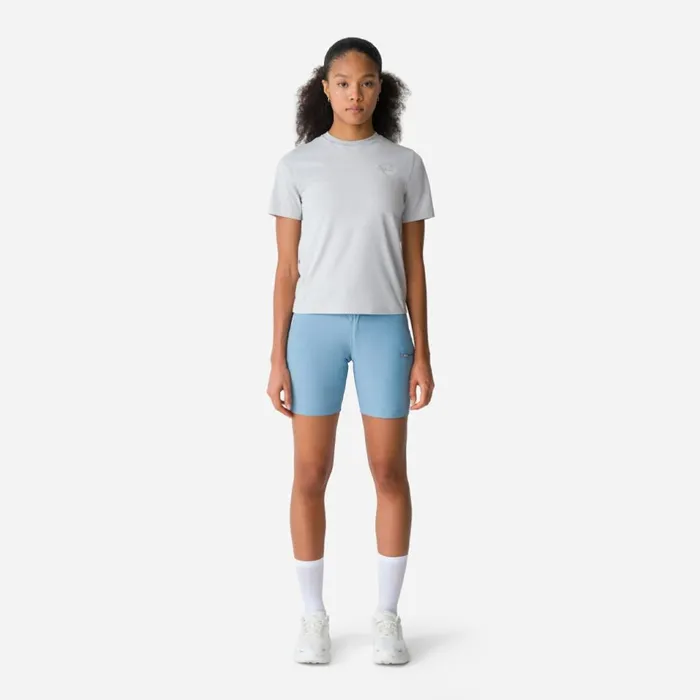 Women Womens Logo TShirt Light Greypale Green Rapha Archive