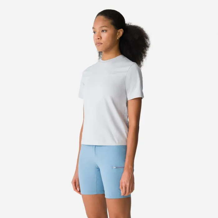 Women Womens Logo TShirt Light Greypale Green Rapha Archive