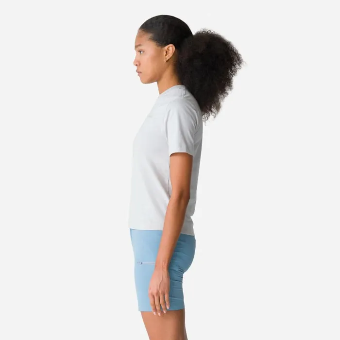 Women Womens Logo TShirt Light Greypale Green Rapha Archive