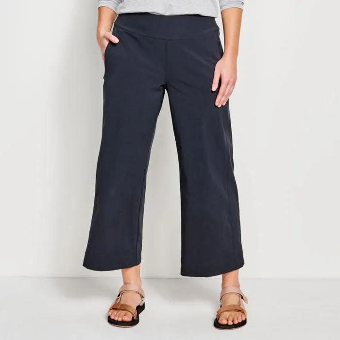 Women Wonder Ripstop WideLeg Crop True Navy Orvis Pants