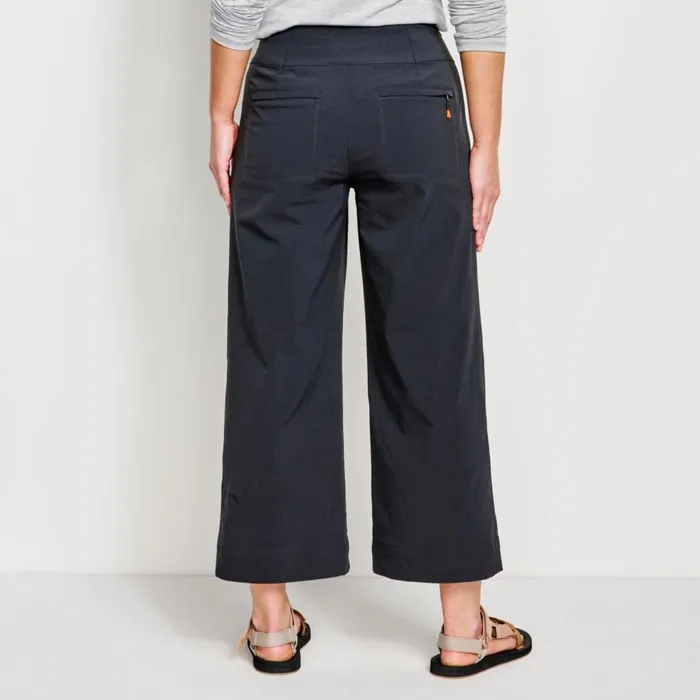 Women Wonder Ripstop WideLeg Crop True Navy Orvis Pants