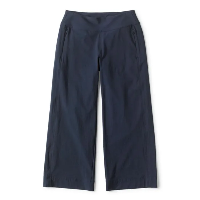 Women Wonder Ripstop WideLeg Crop True Navy Orvis Pants