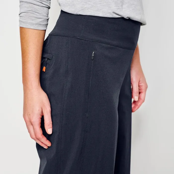 Women Wonder Ripstop WideLeg Crop True Navy Orvis Pants